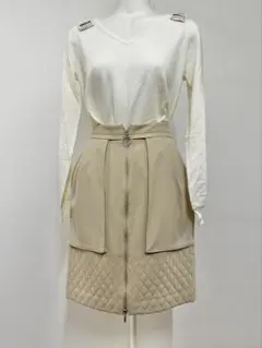 【値下げ】UNTITLED(アンタイトル)スカート(ベージュ)