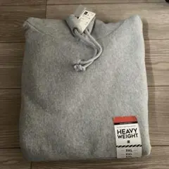 新品未使用　gu ヘビーウエイトビッグスウェットパーカー　グレー　3XL