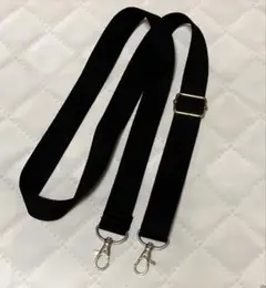 2.5幅 ショルダー紐　黒　シルバー