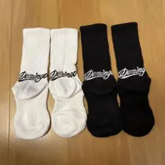 LUZeSOMBRA Domingoロゴ入りソックス2足セット（白・黒）