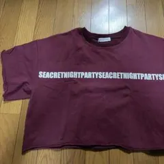 新品　BROWNY 半袖Tシャツ ボルドー ロゴプリントのサムネイル