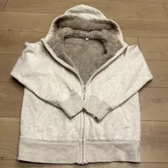 ユニクロ キッズ ボアスウェット フルジップ パーカー 150cm