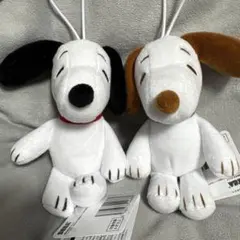 ラウンドワン限定SNOOPY マスコットみんなといっしょスヌーピー 2体セット