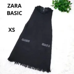 ZARA BASIC ザラ ノースリーブワンピース チュニック ブラック XS