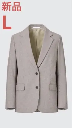【新品未使用】UNIQLO リラックステーラードジャケット チェック Lサイズ