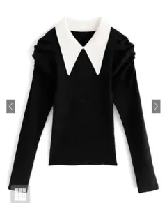 新品 GRL 襟付パワショルニットトップス M