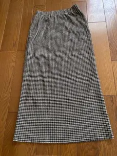 【古着】LOWRYSFARM ブラック系 チェックスカート タイトのサムネイル