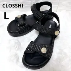 未使用❤️CLOSSHI クロッシー スポーツサンダル ブラック Lサイズしまむらのサムネイル