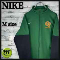 ナイキ 刺繍ロゴ ジャージ トラックジャケット グリーン M 5086