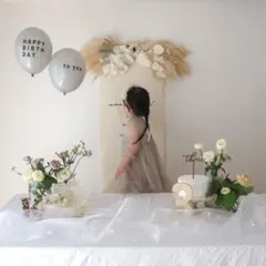 誕生日 バルーン 天使の羽 祝百日 1歳　名入れ　風船　ハーフバースデー