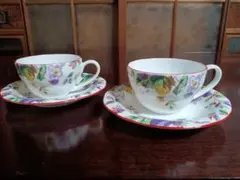 KENZO　花柄カップ・ソーサーセット 2個