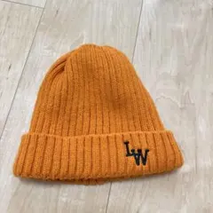 キッズ ニット帽 オレンジ LWロゴ入りのサムネイル