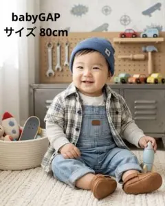 babyGAP 80 チェックシャツ 長袖 重ね着風 ベビー 男の子 おしゃれ