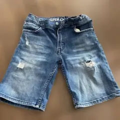 キッズ　デニム　ハーフパンツ128cm 130cm 7-8Y表記　半ズボン