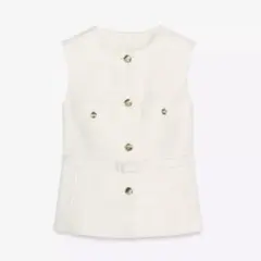 《アルパカ様専用》 zara ベルトテクスチャーベスト ꒰ ՞•´ェ`•՞ ꒱