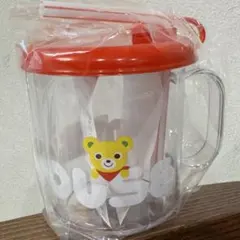 新品 非売品 ミキハウス 蓋付きコップマグ