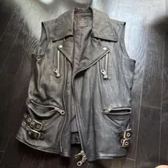 ダブルライダースレザーベスト