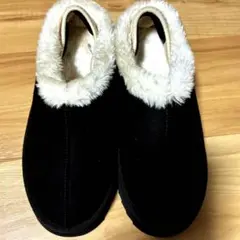 ワークマン女子 ブラックムートンブーツ ファー付き　M