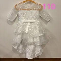 キッズドレス　発表会　誕生日会　パーティ　ドレス　レース　110 6y