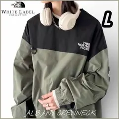 国内未発売 ノースフェイス ALBANY クルーネック 正規品 カーキ　L