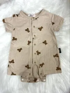 POLO Baby クマちゃんボタン付きロンパース 50~60