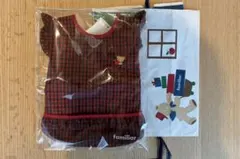 familiar お食事エプロン　赤チェック　新品未開封