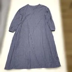 ワンピース　ブルー　ストライプ￼サマンサモスモス￼