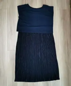 Milk Tea ミルクティー ワンピース 授乳服 ネイビー