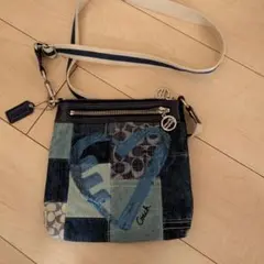 難ありCoach パッチワークデザイン ショルダーバッグ