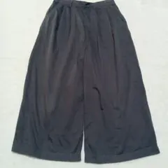 ブラック ワイドパンツ コットン混合