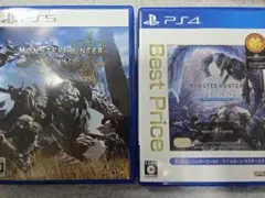 モンハンワイルズ PS5コード未使用 モンハンワールド セット