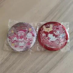 サンリオ　キラキラビッグ缶バッジ2個　まとめ売り