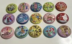 Disney Characters 刺繍缶バッジビスケット2 コンプリート15個