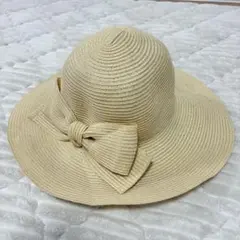 Afternoon tea美品　麦わら帽子 リボン付き UV対策 折りたたみ可のサムネイル