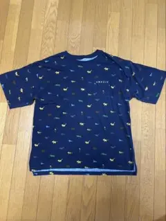 graniph MOUJU アニマル柄 ポケットTシャツ ネイビー