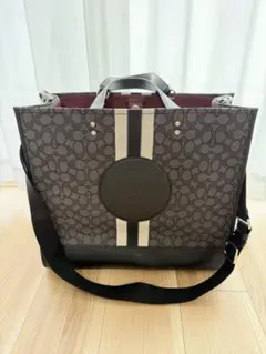 2回使用 COACH コーチ デンプシートート 40 シグネチャー