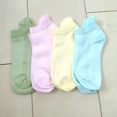 レディースソックス 4色セット 23-25cm