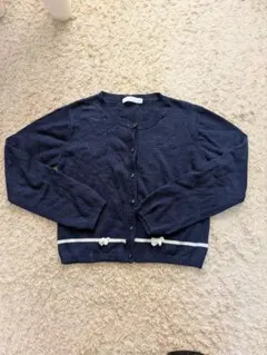 ネイビー ニット カーディガン