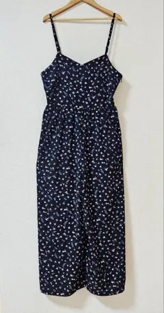 Heather/ヘザー/花柄サロペット/ワイドパンツ/オールインワン/サラサラ