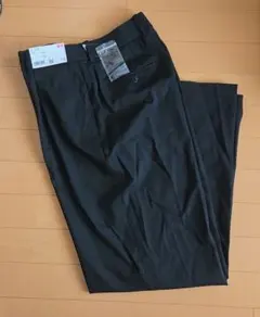 ユニクロ　タックワイドパンツ　丈長め　L ブラック 新品