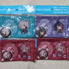 ホロライブ BOSS 缶バッジ＆ポーチ 百鬼あやめ 大神ミオ 獅白ぼたん