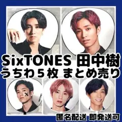 N*読様 [新品]SixTONES 田中樹 ライブツアージャンボうちわ5枚まとめ