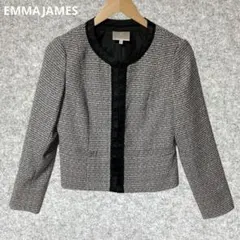 EMMAJAMES ノーカラーツイードジャケット