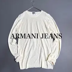 ARMANI メンズ　M リネン100% ニット　旧タグ　90sのサムネイル