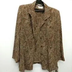 新品未使用　ペイズリー柄長袖シャツ セットブラウン系