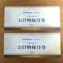 ヤマダ電機 株主優待10000円分 お買物優待券 20枚