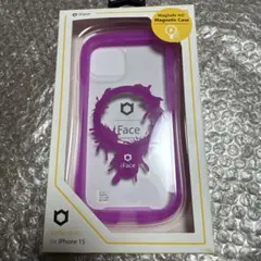 iFace MagSafe iPhone15 クリアパープル ペイント