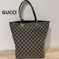 GUCCI グッチ GGキャンバス トート 茶系 ゴールド金具 A4可 - メルカリ