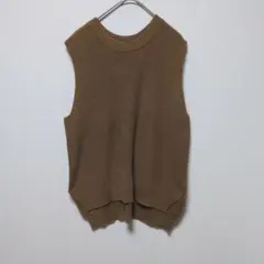 OLIVE des OLIVE 畦編み ニットベスト ブラウン フリー 美品