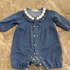 CROISSANCE BEBE デニム風ロンパース 70